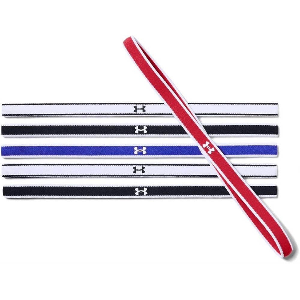 Under Armour Women’s Mini Athletic Headbands 6-Pack Red White Blue New